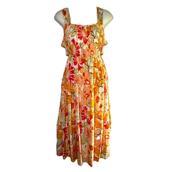 BOGO💥 Zesica Floral Print Maxi Dress Sz M Bin M Bin S - Picture 8 of 8